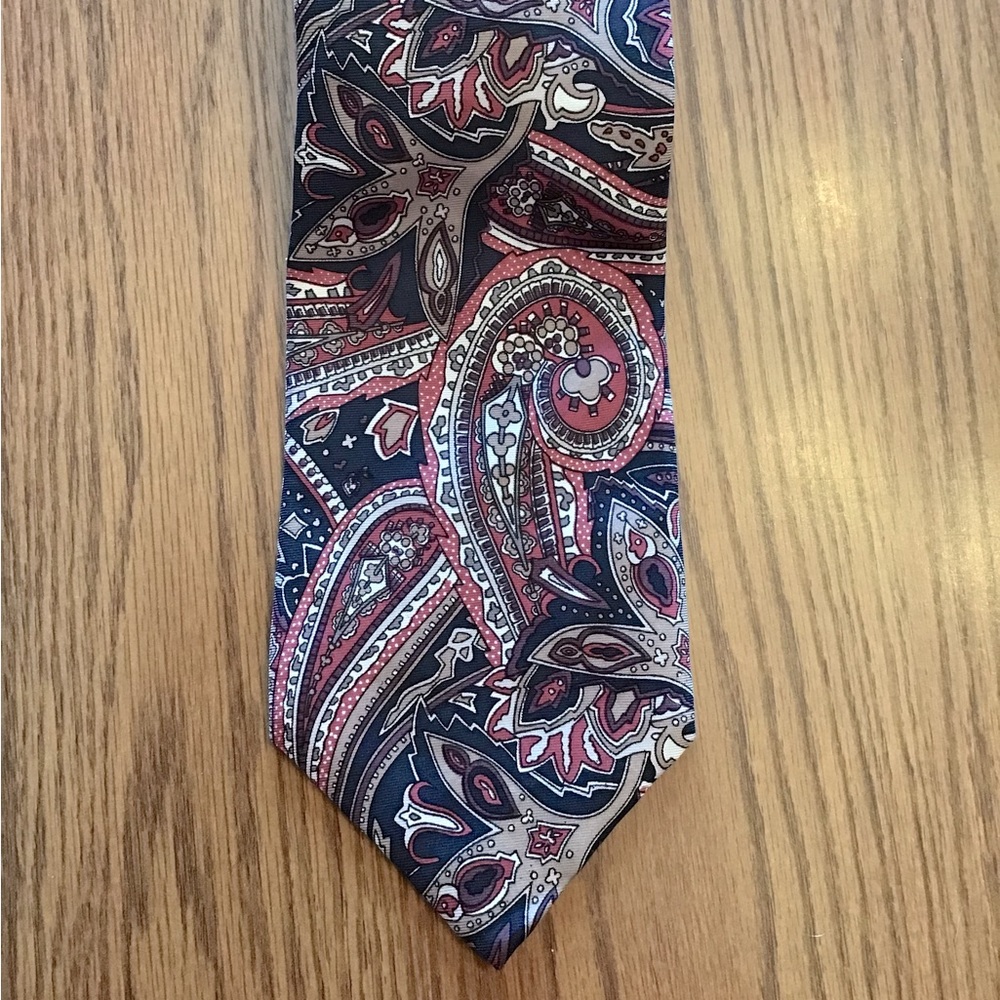 Pierre Cardin Tie 100% Silk Paisley Vintage